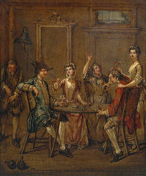 Interior with Figures, 1750, Marcellus Laroon the Younger