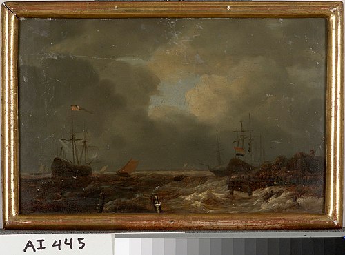 A Dutch Harbour, 1840, Nils Blommér
