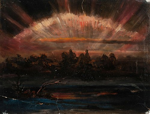 Asgårdsreia, luonnos, 1849, Nils Blommér