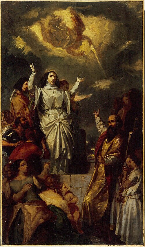 Apothéose de sainte Geneviève, esquisse pour le tableau de l'église Notre-Dame-de-Lorette, 1835, Eugène Devéria