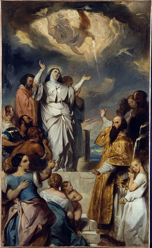 Esquisse pour l'église Notre-Dame-de-Lorette : Apothéose de sainte Geneviève, 1835, Eugène Devéria