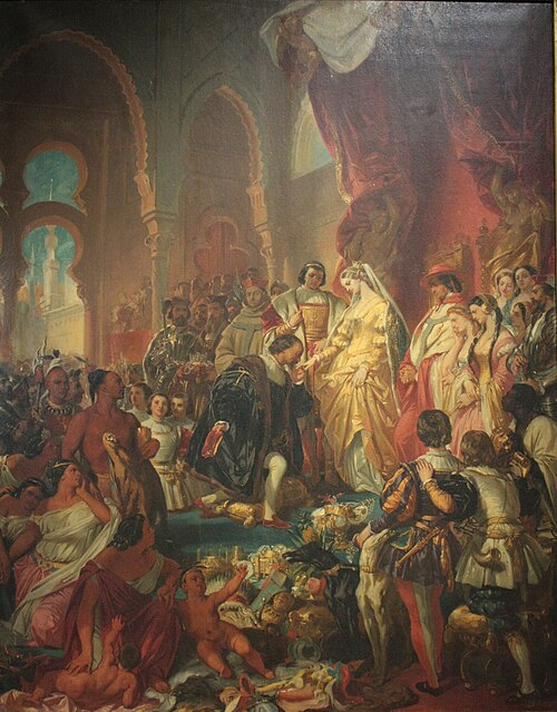 Christophe Colomb à la cour de Ferdinand et Isabelle, 1861, Eugène Devéria