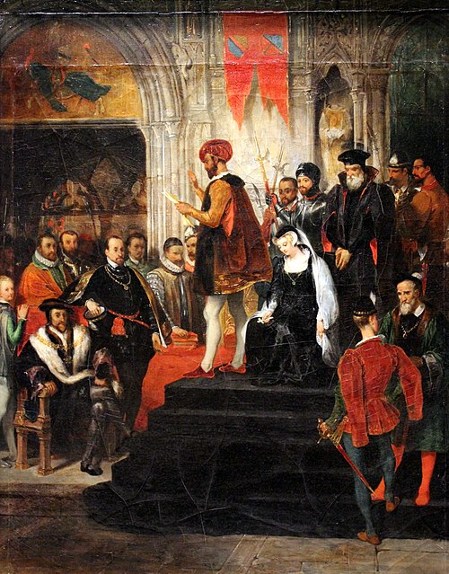 La Lecture de la sentence de Marie Stuart, 1826, Eugène Devéria
