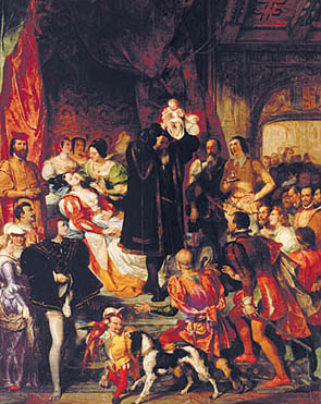 Naissance d'Henri IV, 1827, Eugène Devéria