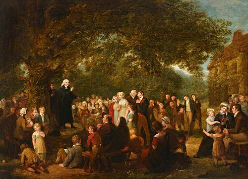 John Wesley Preaching in Ireland, 1789, , Maria Spilsbury