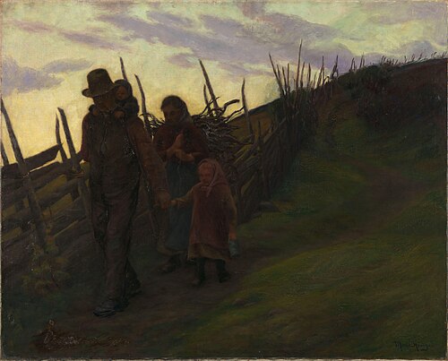 Cotter Family on the Way Home, 1896, Marie Hauge
