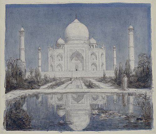 Taj Mahal by Moonlight, 1904, Marius Bauer