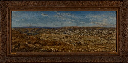 Gezicht op Jeruzalem, 1895, Marius Bauer