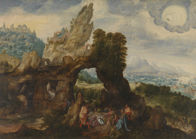 Paysage avec la prédication de saint Jean-Baptiste, 1537, Henri Bles