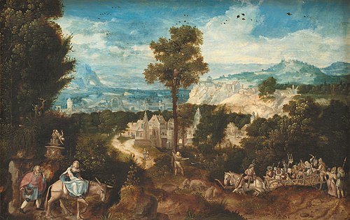 Landscape with the Flight into Egypt, 1525, Henri Bles