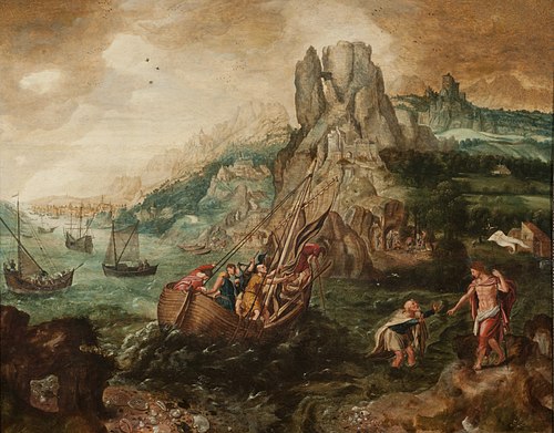The last appearance of Christ to his disciples, 1850, Henri Bles
