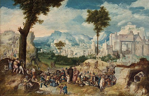 Kreuztragung Christi, 1537, Henri Bles