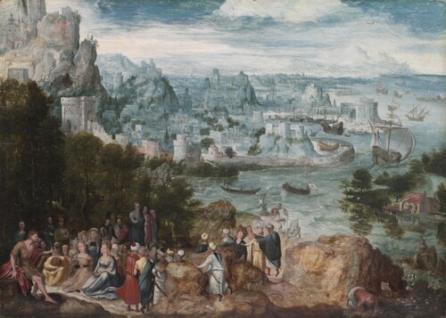 Landscape with Saint John the Baptist, 1540, Henri Bles
