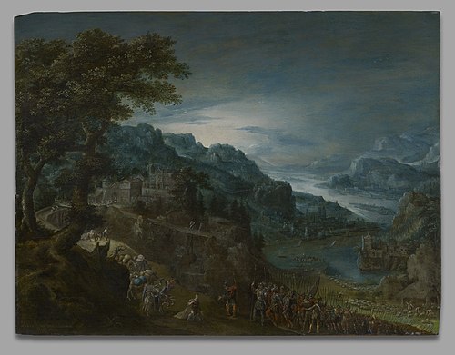 The Reconciliation of Jacob and Esau, 1595, Marten van Valckenborch