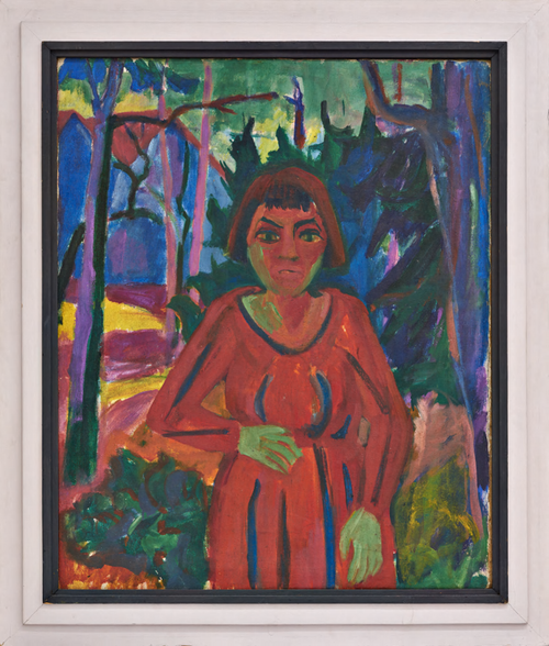 Mädchen in rotem Kleid, 1924, Hermann Scherer