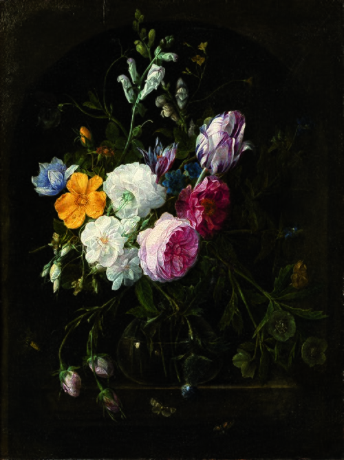 Still Life with Flowers in a Crystal Vase, 1675, Nicolaes van Verendael