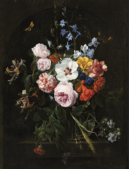 Still life of flowers in a crystal vase, 1675, Nicolaes van Verendael