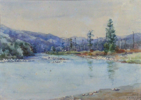 Matakitaki River, Nelson, 1895, Mary Elizabeth Tripe