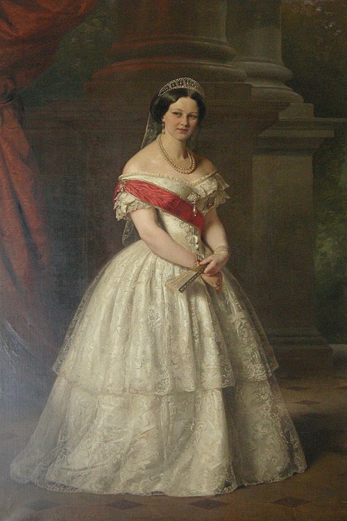Marie Alexandrina of Saxe-Altenburg, Queen of Hanover (1818-1907), 1855, Karl Ferdinand Sohn
