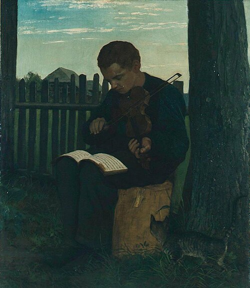 Der Dorfgeiger, 1871, Hans Thoma