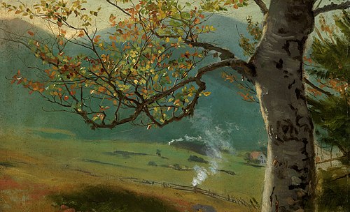 Herbstlicher Baum vor Wiesental, 1862, Hans Thoma