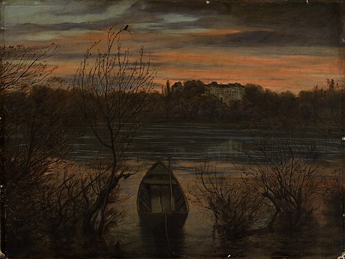 Einsamer Kahn, 1880, Hans Thoma