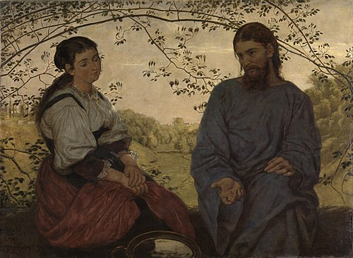 Christus und die Samariterin, 1881, Hans Thoma