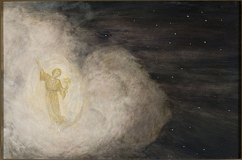 Angel with the star of Bethlehem, 1887, Hans Thoma