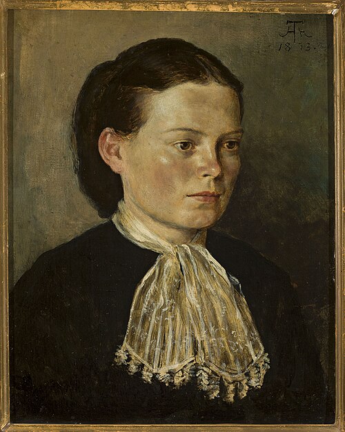 Portrait of Agathe, artist’s sister, 1873, Hans Thoma