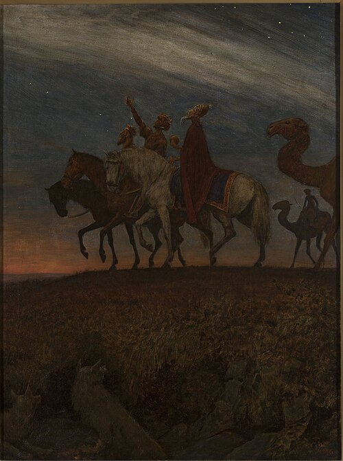 Three Magi on the way to Bethlehem, 1906, Hans Thoma