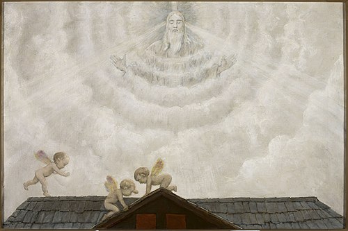 God the Father above the shed, 1906, Hans Thoma