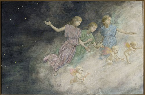 Angels – Annunciation, 1906, Hans Thoma