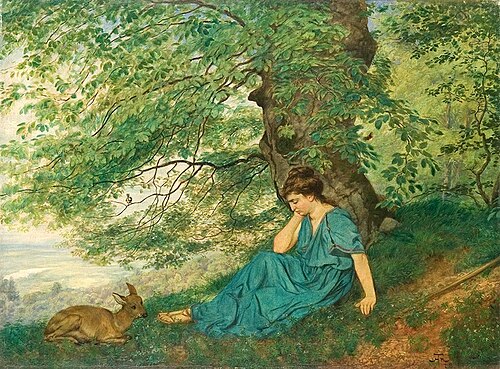 Diana under the tree, 1878, Hans Thoma