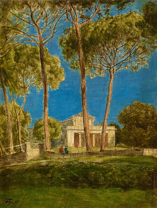 Villa Borghese, 1880, Hans Thoma