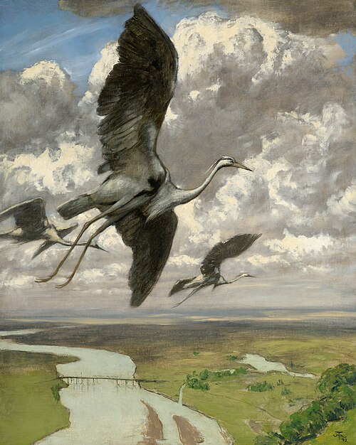 Wondrous birds, 1892, Hans Thoma