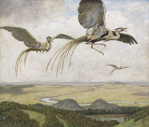Wondrous birds, 1917, Hans Thoma
