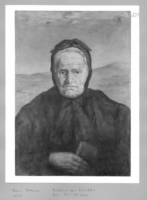 Portrait of his mother, 1889, Hans Thoma