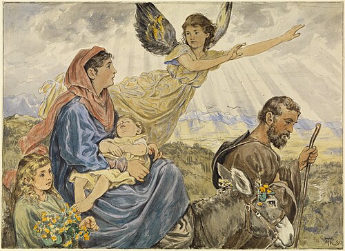 La fuite en Egypte, 1880, Hans Thoma