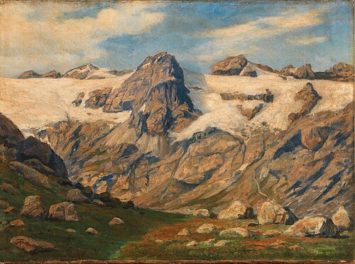 A mountain landscape, , Hans Thoma