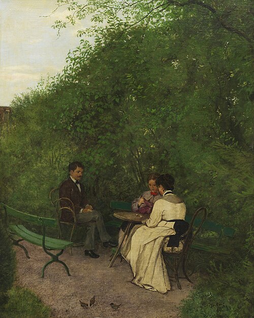 In the garden, 1877, Hans Thoma
