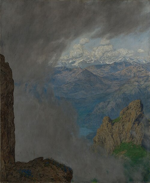 View from Mount Pilatus, 1904, Hans Thoma