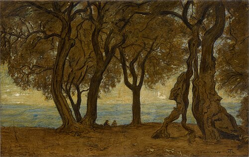 Evening at Tivoli, 1880, Hans Thoma