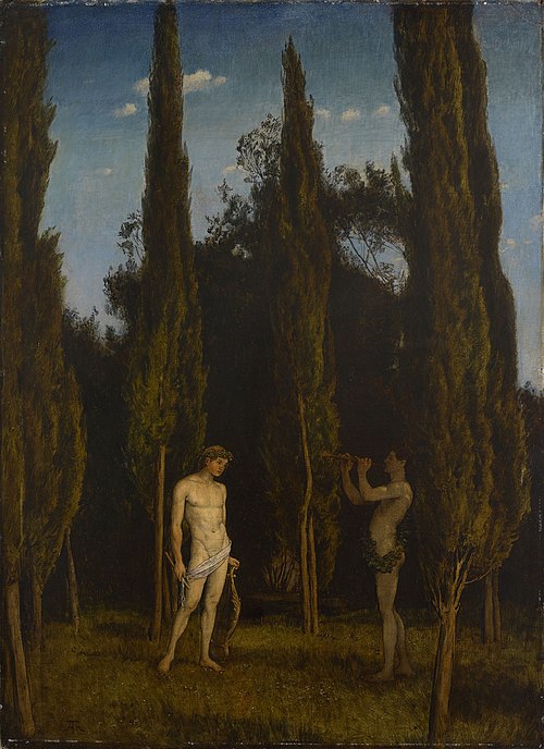 Apollo and Marsyas, 1888, Hans Thoma