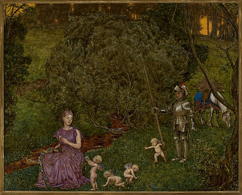 Fairy tale - Knight, 1904, Hans Thoma
