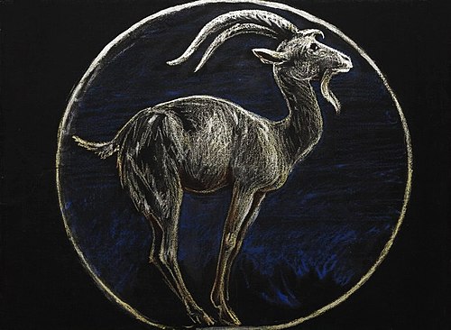 Znaki zodiaku - Koziorożec, 1909, Hans Thoma