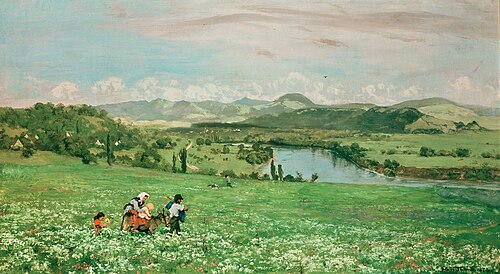 The Rhine near Säckingen, 1873, Hans Thoma