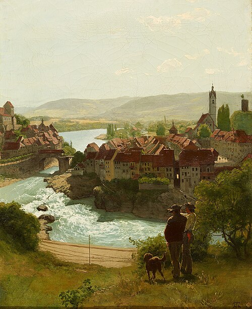 The Rhine at Laufenburg, 1870, Hans Thoma