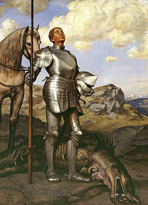 Knight Saint George, 1889, Hans Thoma