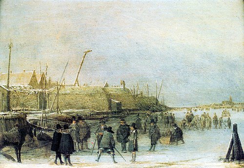 Ice Scene on the Schans at Kampen, 1640, Barend Avercamp