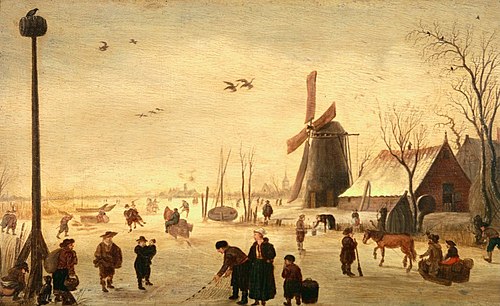 Winter landscape, 1670, Barend Avercamp